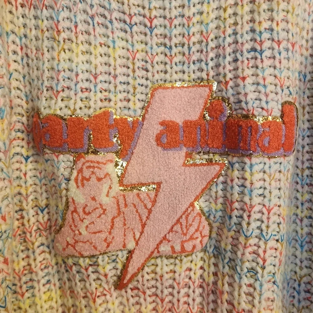 Judith March Colorful Party Animal Knit Sweater Women's Medium - Picture 3 of 8